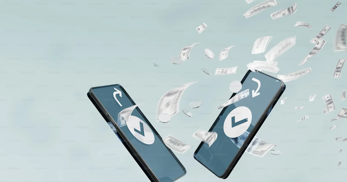 E-wallet mobile application on smartphone showing balance and mobile payment options in Morocco