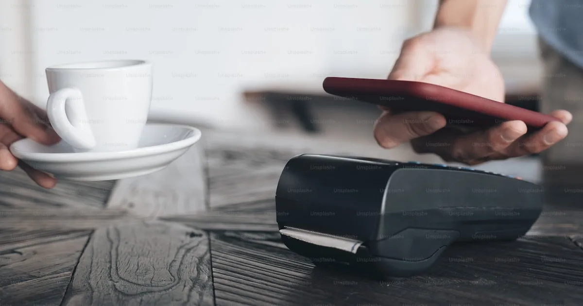 Merchant in Morocco accepting a contactless card payment on smartphone using Soft POS